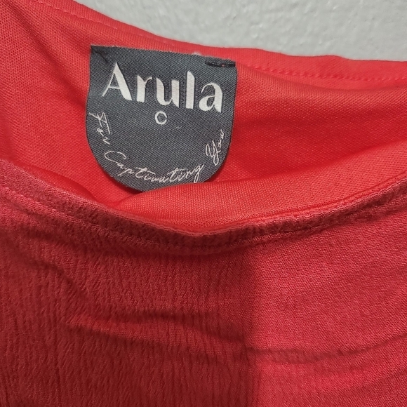 Arula women's mini dress orange size C 3X  baby doll summer vacation - Picture 4 of 7